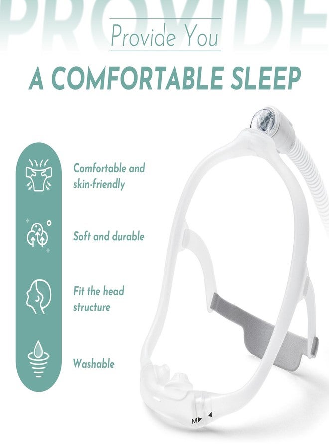 SyunsXoon Replacement Headgear with Arms Compatible with DreamWear Silicone/Gel Nasal & Pillow Mask, Adjustable Soft Head Strap - Image 3